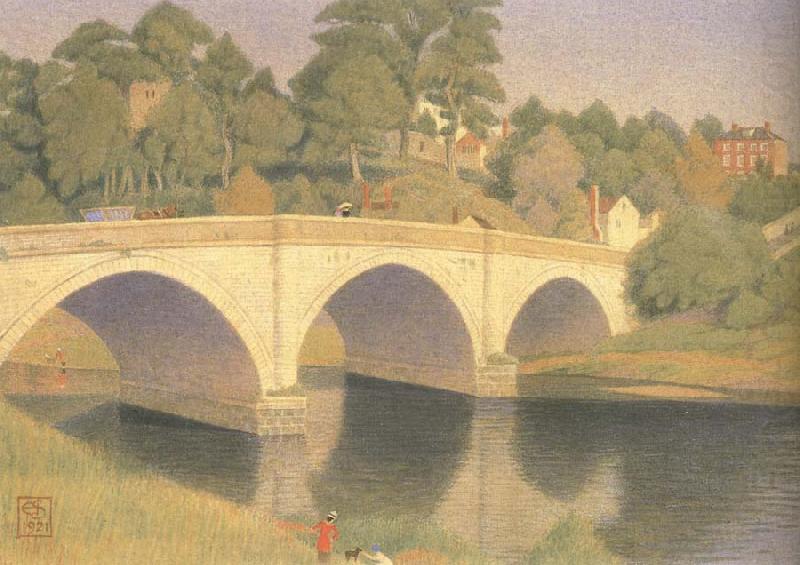 Joseph E.Southall Dinham Bridge china oil painting image